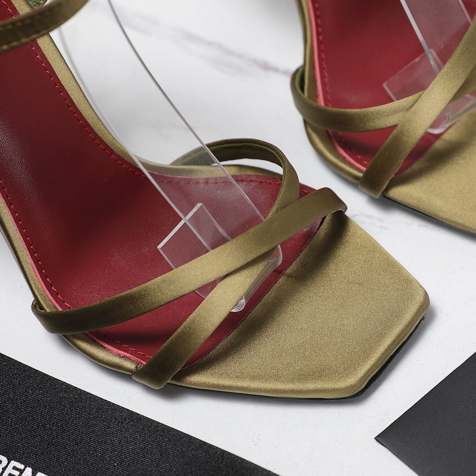 OPYUM SANDALS IN CUBA GOLD SATIN CREPE - Image 8