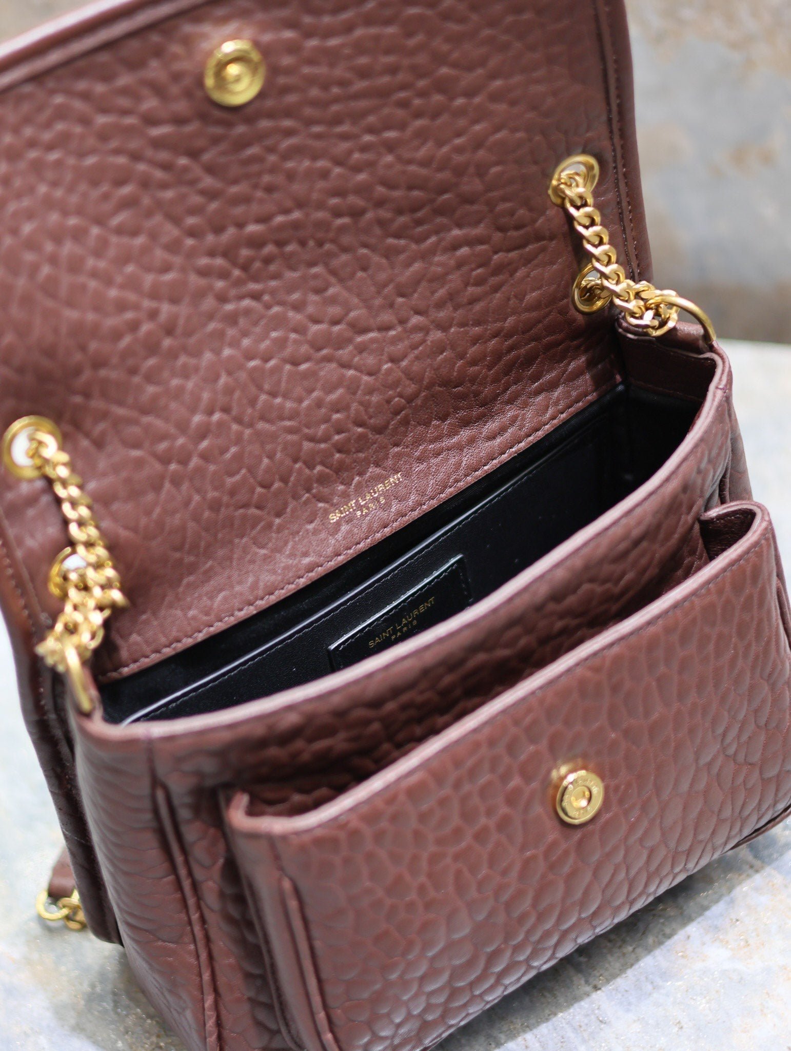 JAMIE POCHON 38 IN ARMY GREEN LAMBSKIN GOLD HARDWARE - Image 6