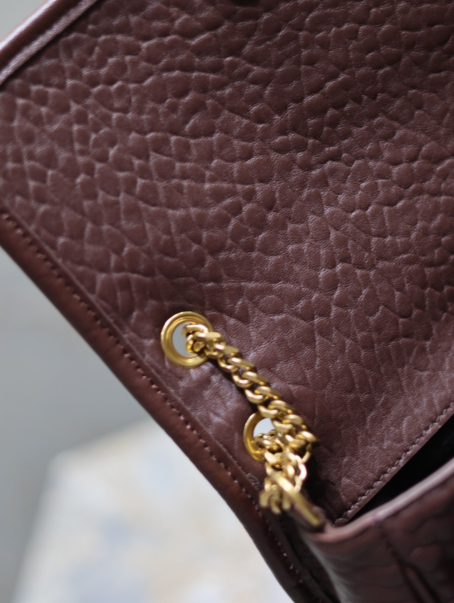 JAMIE POCHON 38 IN ARMY GREEN LAMBSKIN GOLD HARDWARE - Image 9