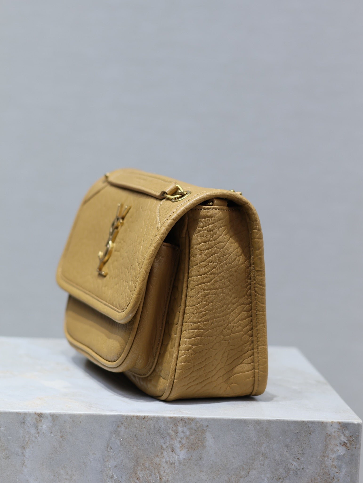 NIKI BABY 22 IN DIJON YELLOW ELEPHANT PATTERN LAMBSKIN - Image 6