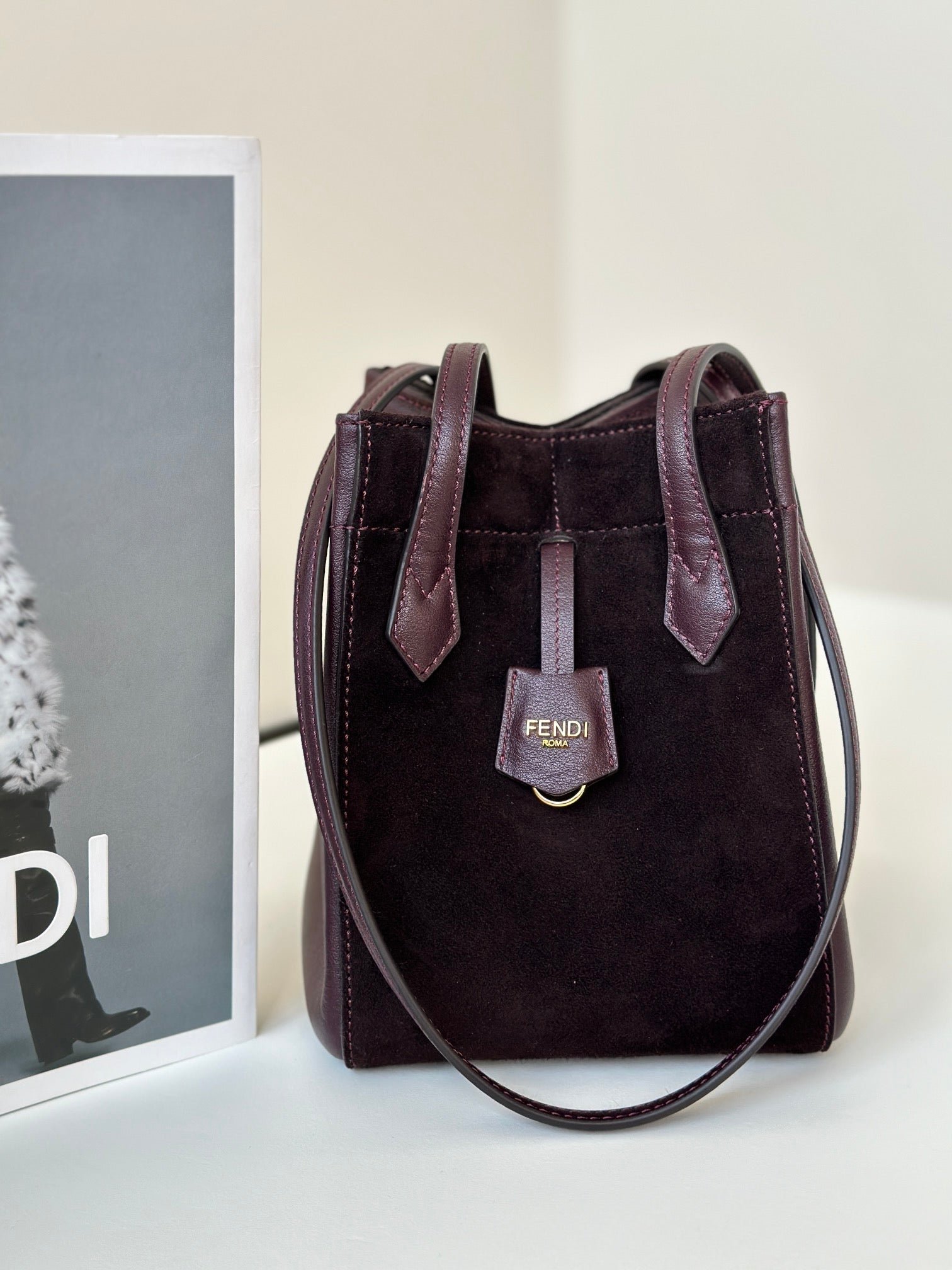 ORIGAMI MINI 19 IN WINE RED LAMBSKIN AND SUEDE - Image 8