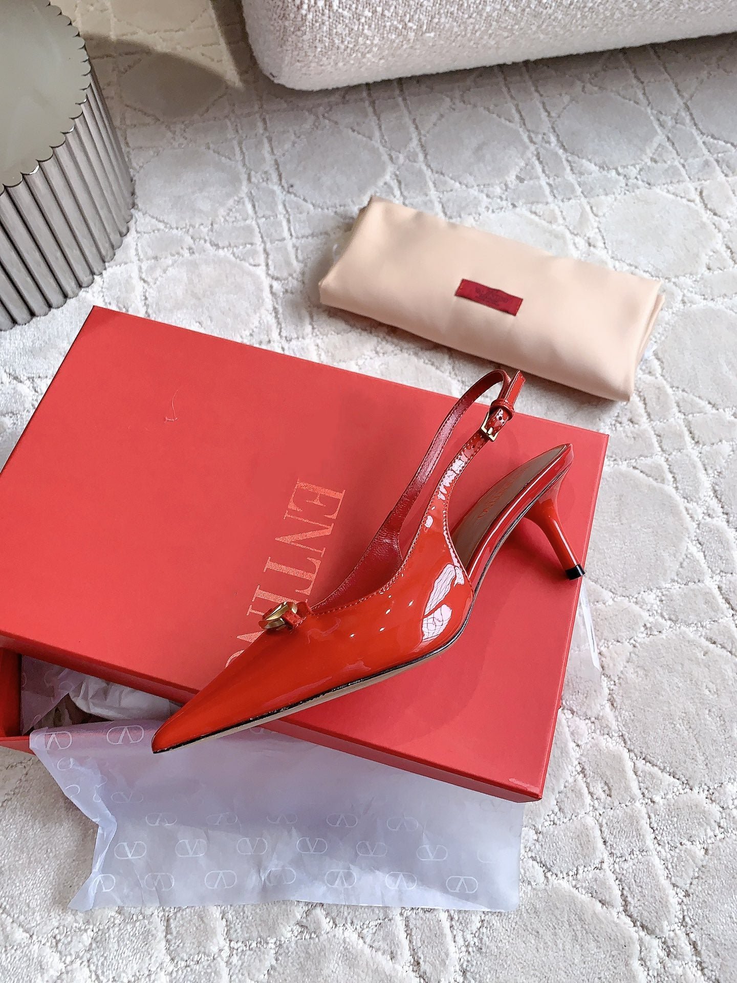 Vlogo Slingback Pump 65MM Shiny Red - Image 5