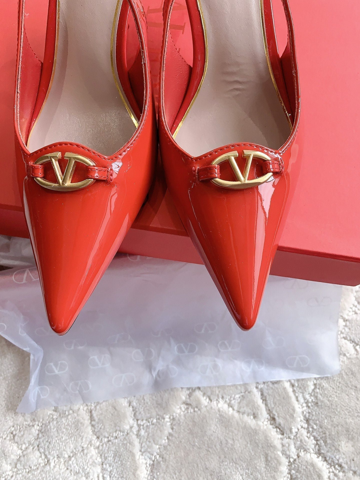 Vlogo Slingback Pump 65MM Shiny Red - Image 6