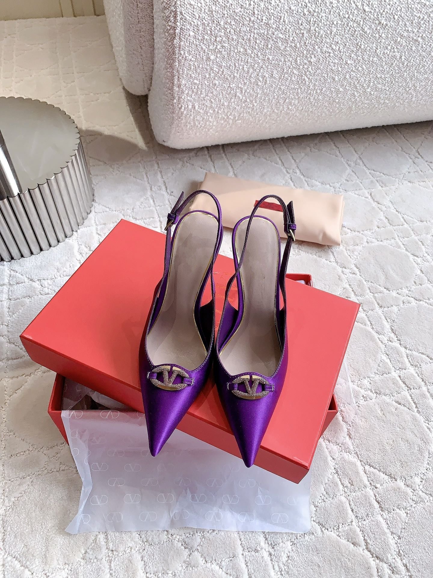 Vlogo Slingback Pump 90MM Purple - Image 3