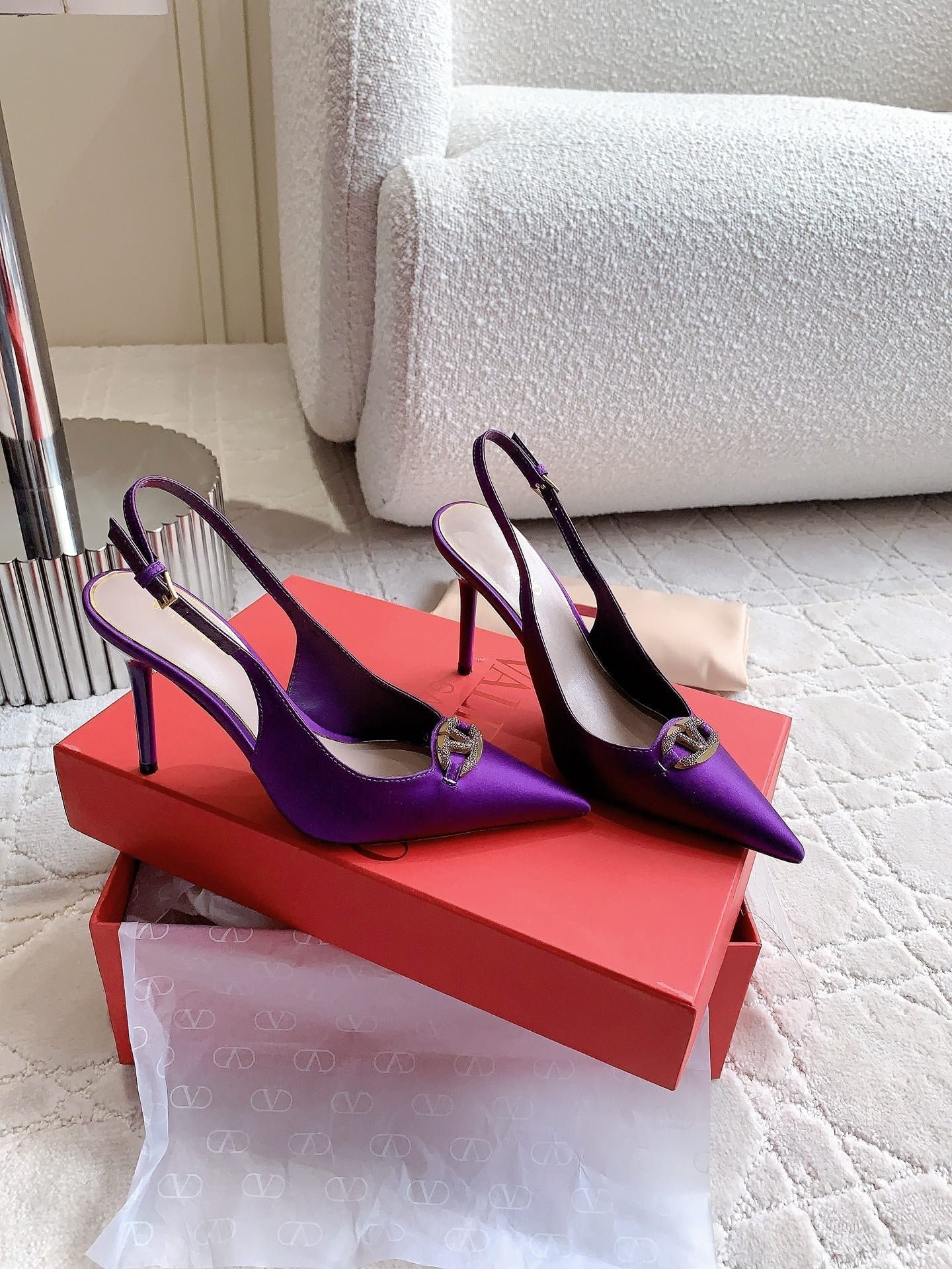 Vlogo Slingback Pump 90MM Purple - Image 4