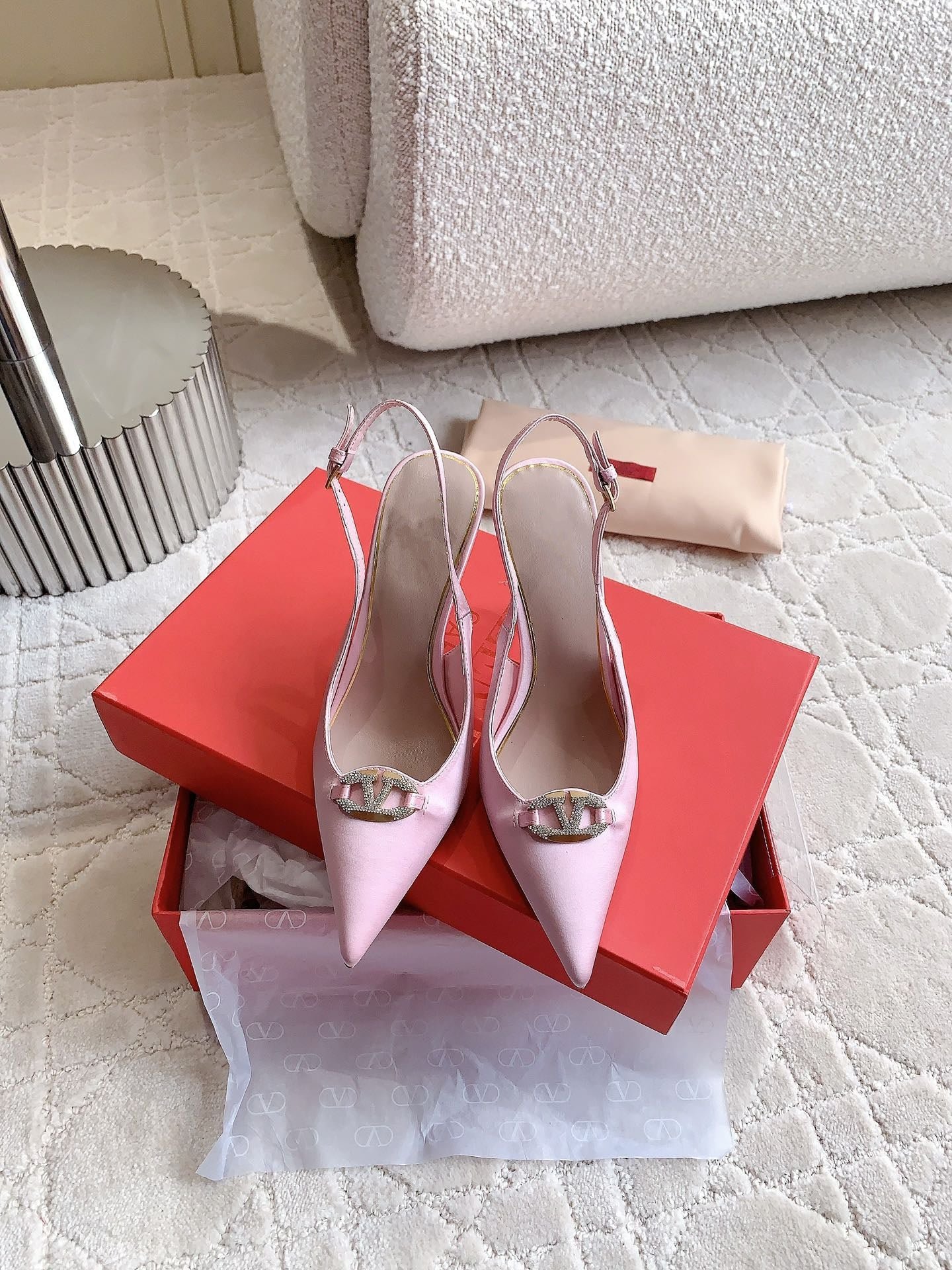 Vlogo Slingback Pump 90MM Pink - Image 3
