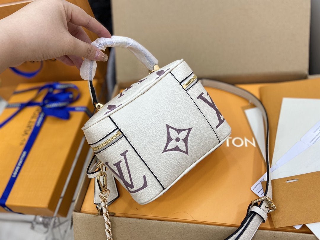 VANITY PM 19CM WHITE PURPLE MONOGRAM CANVAS LEATHER - Image 5